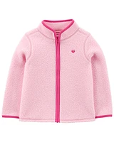 Baby Embroidered Teddy-Fleece Jacket