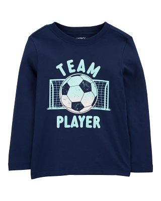 Toddler Car Long-Sleeve Graphic Tee - Navy