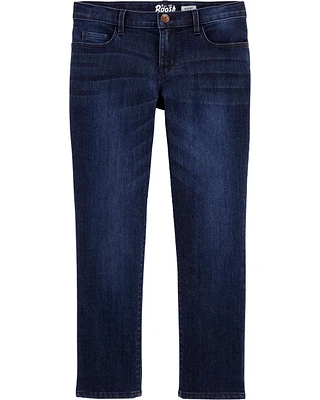 Kid Dark Wash Plus-Fit Skinny-Leg Jeans