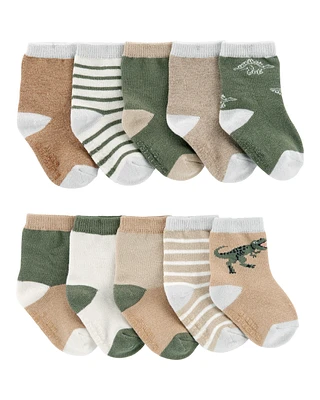 Baby 10-Pack Dinosaur Socks