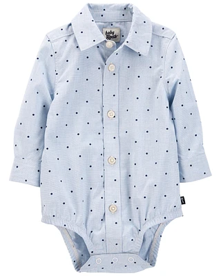 Baby Polka Dot Button-Front Bodysuit