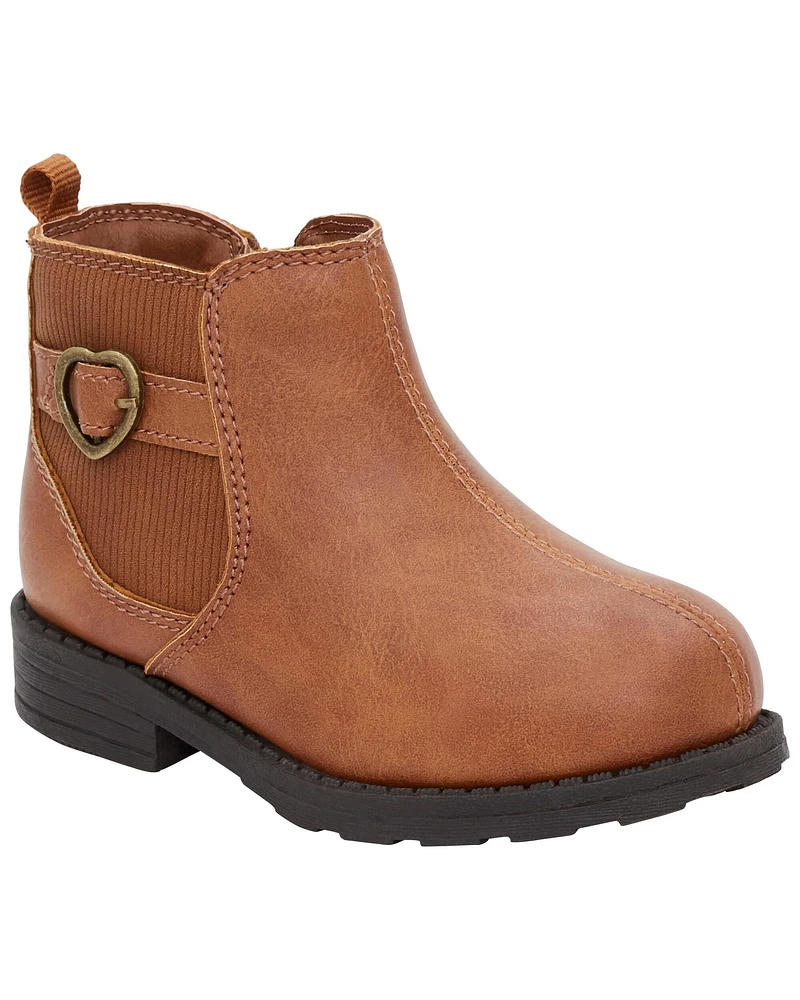 Toddler Faux Leather Chelsea Boots