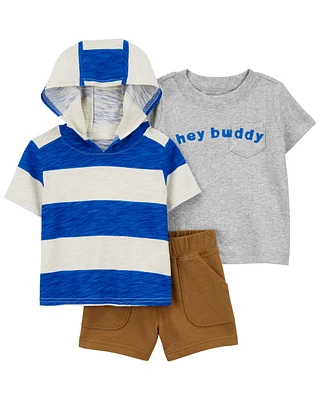 Baby 3-Piece Tees & Short Set