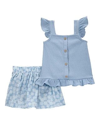 Baby 2-Piece Floral Skort Set