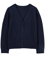 Kid Uniform Button-Front  Cardigan