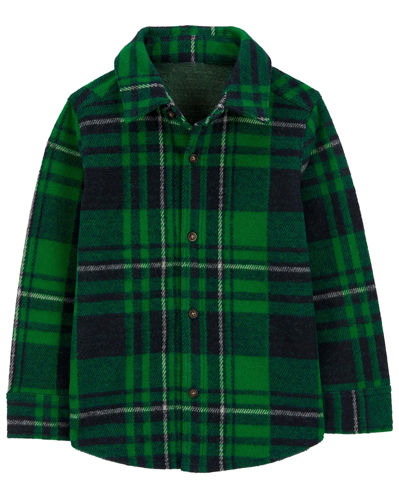 Toddler Plaid Jacquard Button-Down Shirt