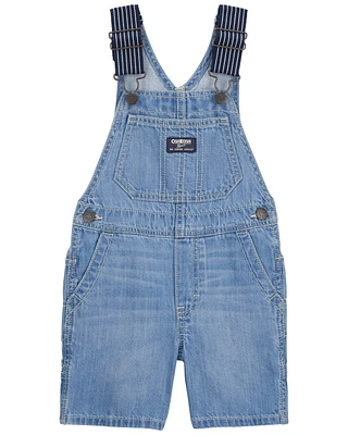 Toddler Denim Shortalls - Blue