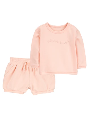 Baby 2-Piece French Terry Pullover & Short Set