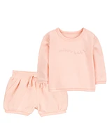Baby 2-Piece French Terry Pullover & Short Set
