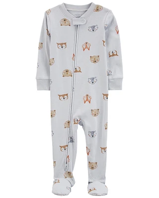 Baby 1-Piece Animals 100% Snug Fit Cotton Footie Pajamas