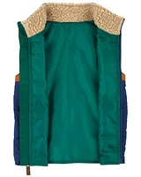 Toddler Colorblock Zip-Up Puffer Vest