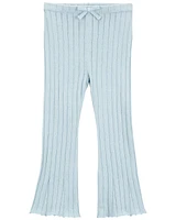 Baby Sweater Knit Pull-On Flare Pants - Blue