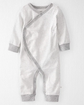 Baby Organic Cotton Wrap Sleep & Play Pajamas Stripes