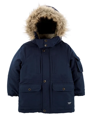 Baby Fleece-Lined Midweight Jacket with Faux Fur