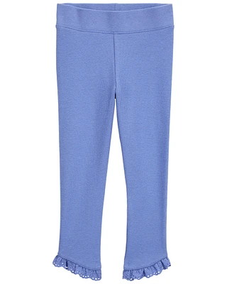 Baby Ribbed Pants - Blue