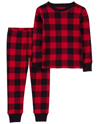 Toddler 2-Piece Buffalo Check 100% Snug Fit Cotton Pajamas