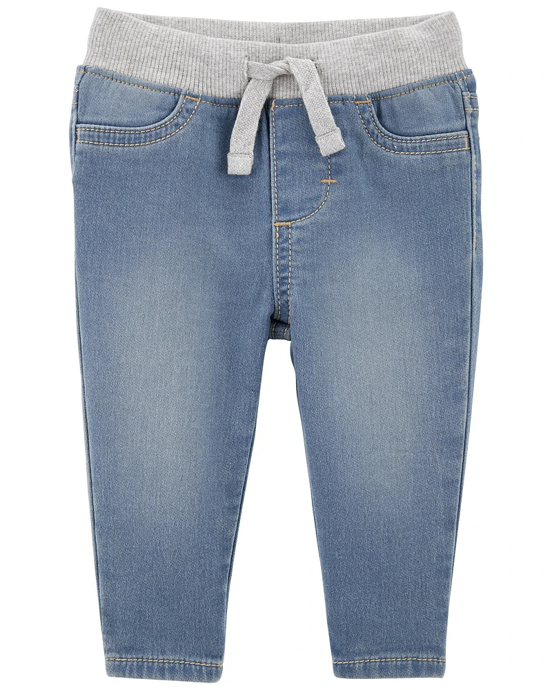 Baby Pull-On Knit Denim Pants