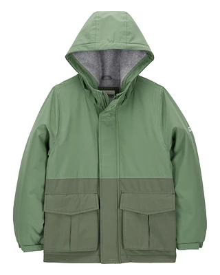Boys Midweight Color Block Jacket - Green