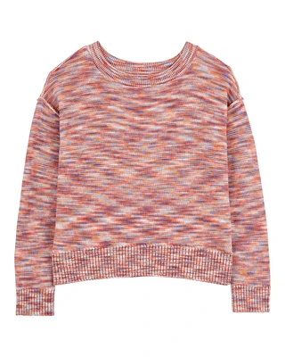 Kid Space Dye Cropped Sweater