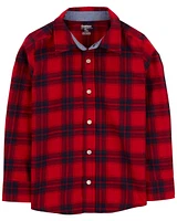 Kid Plaid Button-Front Shirt