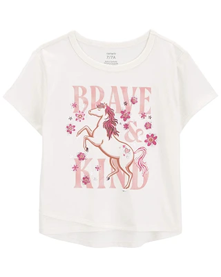 Kid Brave & Kind Horse Graphic Tee