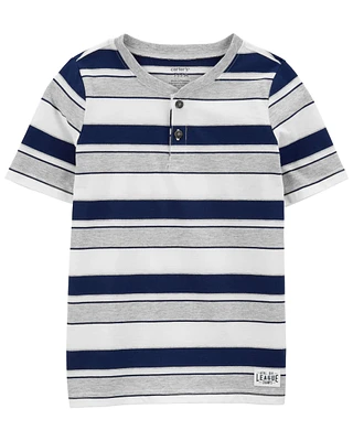 Kid Striped Henley Tee