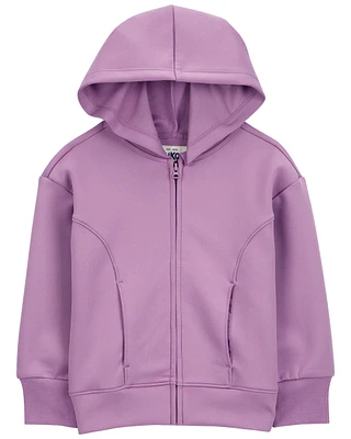 Toddler Active Zip-Up Hooded Jacket - Purple