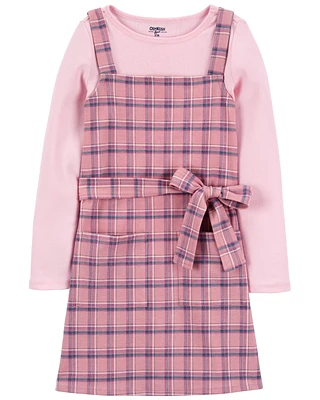 Kid 2-Piece Plaid Dress Set