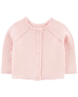 Baby Scalloped Sweater Knit Cardigan