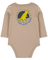 Baby Dino-Mite Dude Dinosaur Long-Sleeve Bodysuit