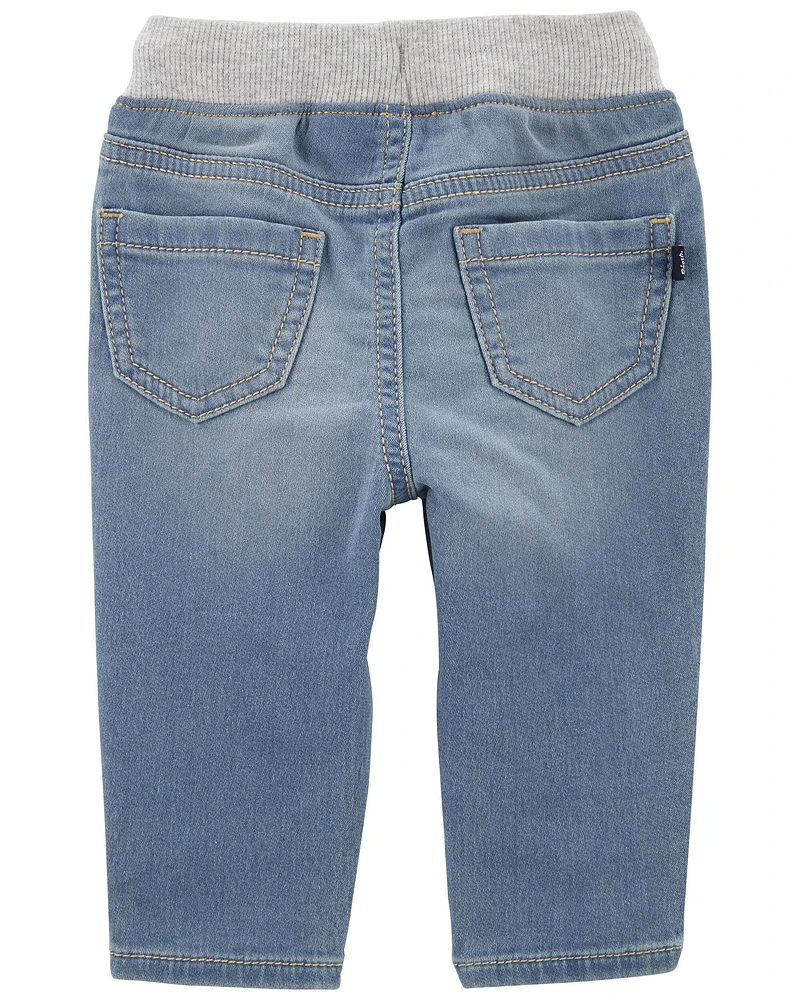 Baby Pull-On Knit Denim Pants