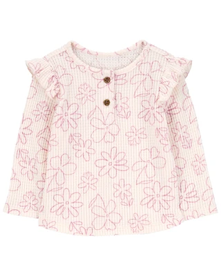 Baby Floral Thermal Long-Sleeve Top