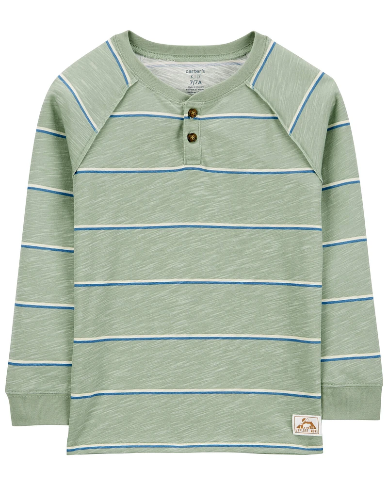 Kid Striped Henley Tee