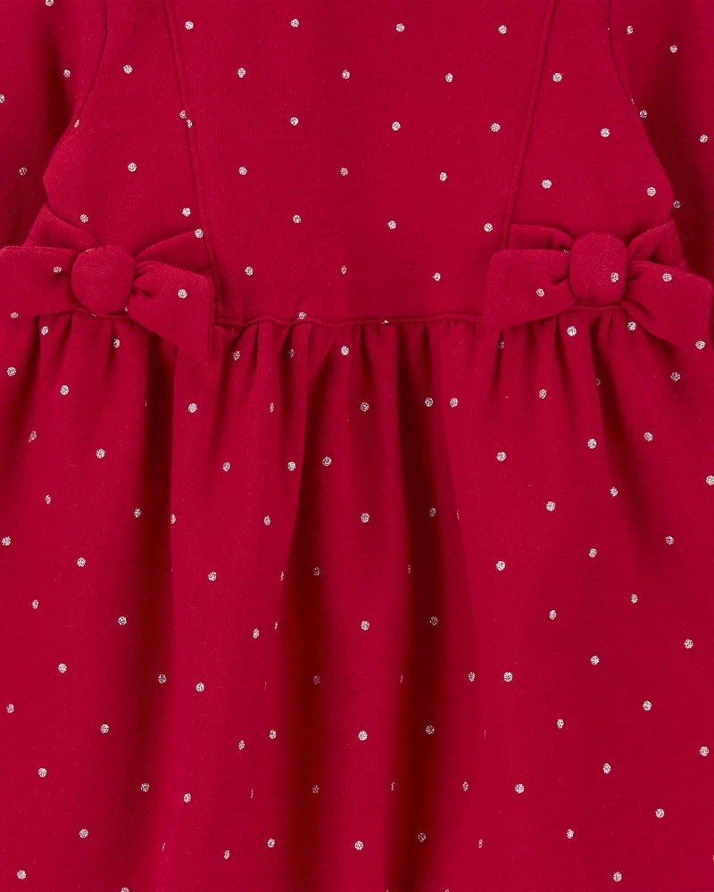 Baby Polka Dot Fleece Holiday Dress