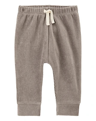 Baby Pull-On Ribbed Velour Pants