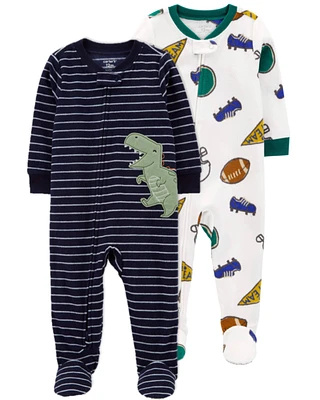 Baby 2-Pack Fleece Footie Pajamas