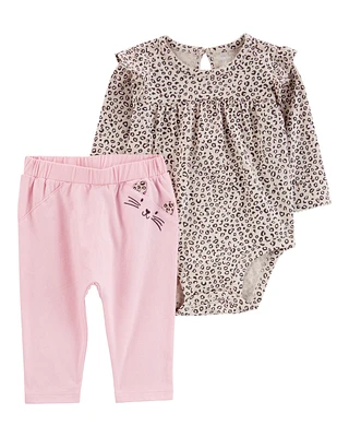 Baby 2-Piece Leopard Bodysuit Pant Set