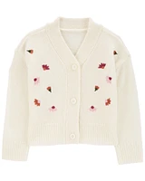 Baby Floral Sweater Knit Cardigan