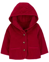 Baby Corduroy Hooded Quilted Jacket