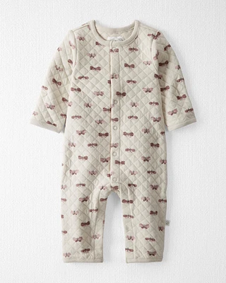 Baby Organic Cotton Quilted Double Knit Buttefly Jumpsuit