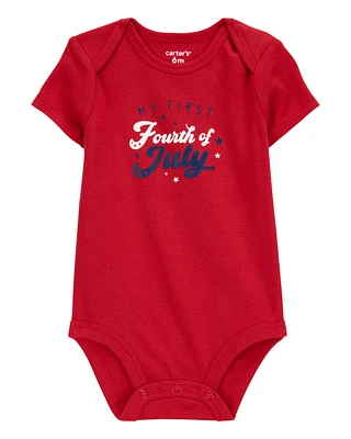 Baby First 4th Of July Cotton Bodysuit