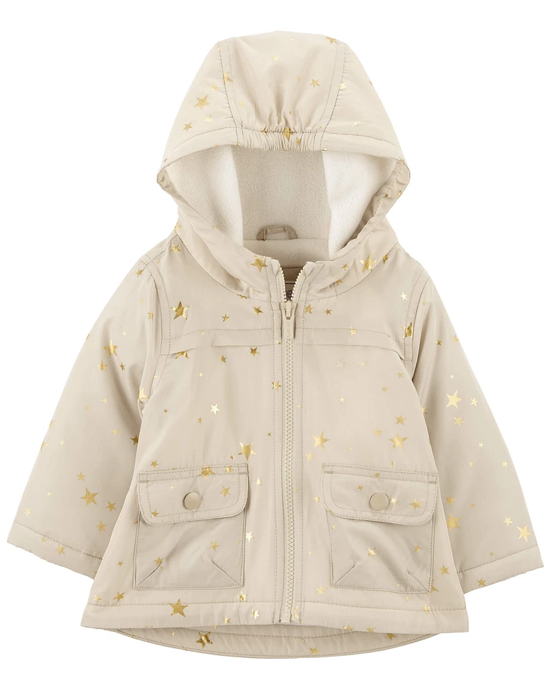 Baby Star Foil Mid-Weight Fleece-Lined Jacket