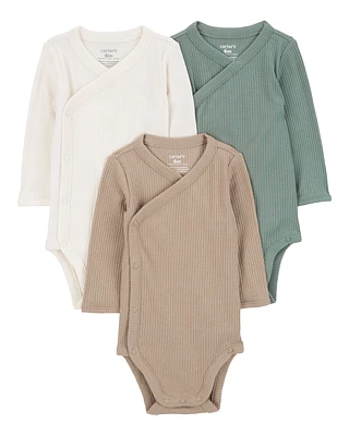 Baby 3-Pack Side-Snap Bodysuits