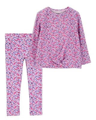 Toddler 2-Piece Floral Top & Leggings Set