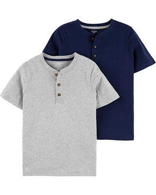 Kid 2-Pack Henley Tees