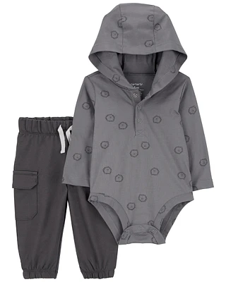 Baby 2-Piece Hooded Bodysuit & Pants Sets