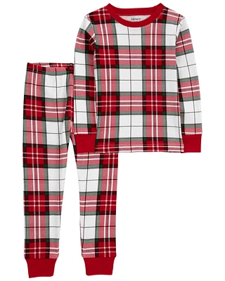 Toddler 2-Piece Plaid 100% Snug Fit Cotton Pajamas