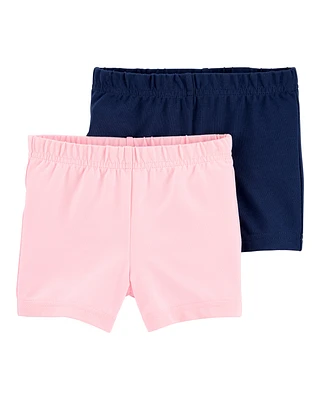 Toddler 2-Pack Pink & Navy Shorts