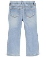 Baby Embroidered Flowers Iconic Denim Flare Jeans