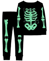 Baby 2-Piece Glow Halloween Skeleton 100% Cotton Pajamas